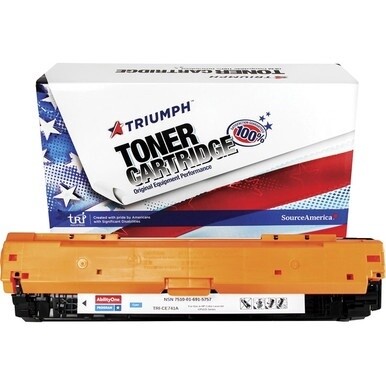 7510-01-691-5757 7510016915757 AbilityOne Remanufactured Toner Cartridge for HP CE741A (HP 307A) - Page Yield 7,300 - Cyan