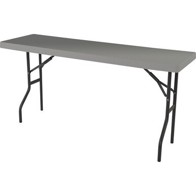 7110017025671 Government Only AbilityOne Rectangular Folding Table - 250 lb weight capacity - 72&quot; W x 29&quot; H x 18&quot; D - Charcoal Gray