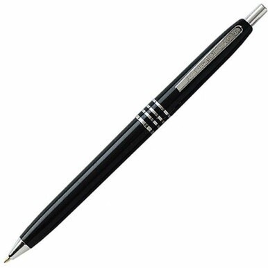 SKILCRAFT 7520009357135 Retractable Ballpoint Pen - Fine Pen Point - Refillable - Retractable - Black - Black Barrel - 1 Dozen