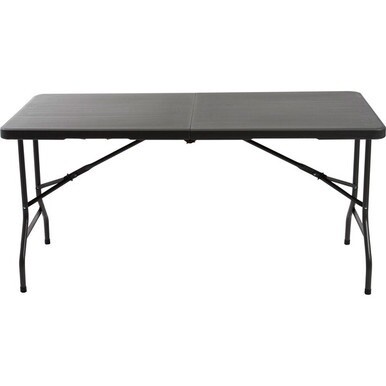 7110017025675 AbilityOne Bi-Fold Folding Table - 30&quot; W x 29&quot; H x 60&quot; D - 250 lb Weight Capacity - Charcoal Gray
