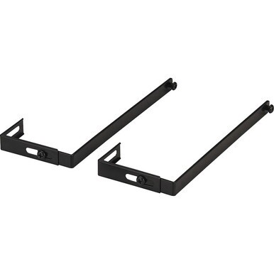 Officemate Adjustable Partition Hangers - 7&quot; Length - Metal - Black - 2 / Pair