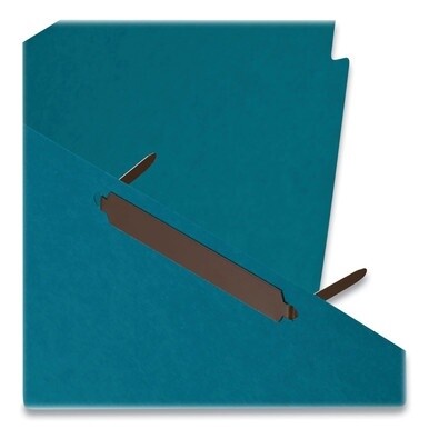 Self-Adhesive Two-Prong Folder Fastener Bases, 2&quot; Capacity, 2.75&quot; Center to Center, Brown, 100/Box