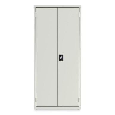 Fully Assembled Storage Cabinets, 3 Shelves, 30&quot; x 15&quot; x 66&quot;, Light Gray