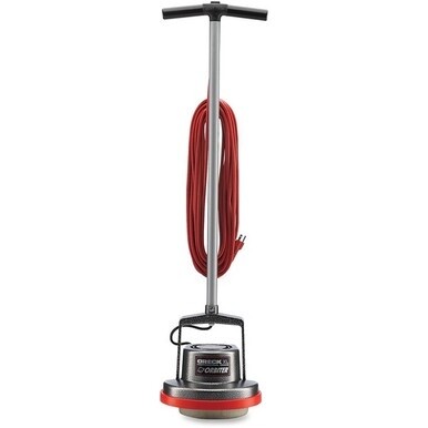 Oreck Orbiter Commercial Floor Machine - Scrub Brush, Brush - 13&quot; Cleaning Width - Carpet, Bare Floor, Hardwood, Hard Floor - 50 ft Cable Length - AC Supply - 5.40 A - Silver