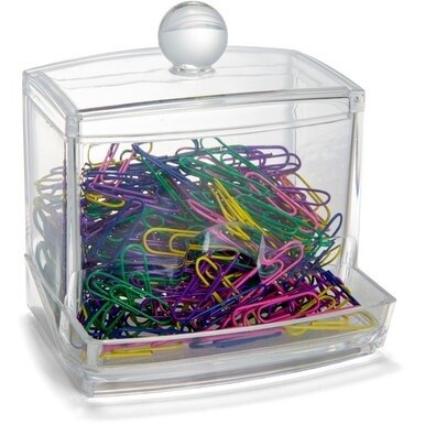 Officemate Paper Clip Dispenser - 1 Each - Clear - PVC-free