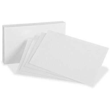 Oxford Blank Index Cards - Plain - 3&quot; x 5&quot; - White Paper - 300 / Pack