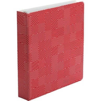 Oxford 1-1/2&quot; Back-mounted Round Ring Binder - 1 1/2&quot; Binder Capacity - 350 Sheet Capacity - Round Ring Fastener(s) - 2 Internal Pocket(s) - Red - 1 Each