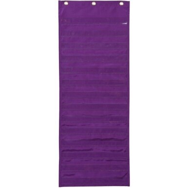 Pacon&amp;reg; Dry Erase Activity Pocket Chart - 13&quot; x 34&quot; - 1 Chart - 14 Pockets - 14 Dry Erase Cards - English/Spanish Translated Title Card