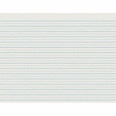 Pacon 2623 Alternate Dotted Newsprint Practice Paper - 500 Sheets - 0.50&quot; Ruled - 30 lb Basis Weight - Letter - 11&quot; x 8 1/2&quot; - White Paper - 500 / Ream