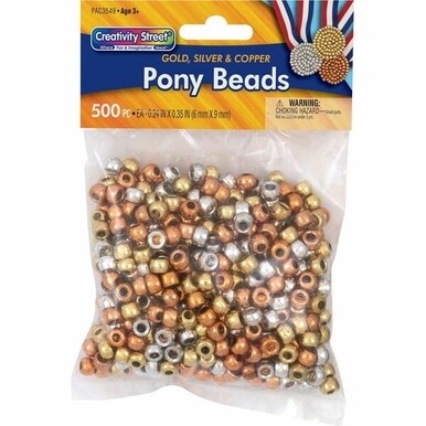 Pacon&amp;reg; Pony Beads - Skill Learning: Arts &amp; Crafts, Creativity - Assorted