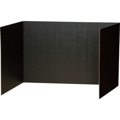 Pacon Privacy Boards - 48&quot;W x 16&quot;H - 4 Boards/Pack - Black