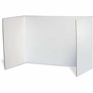 Pacon Privacy Boards - 48&quot;W x 16&quot;H - 4 Boards/Pack - White