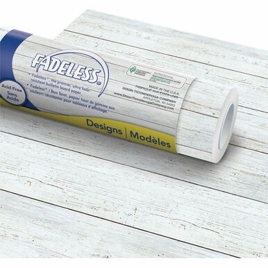 Fadeless Shiplap Design Board Art Paper - Fun and Learning, Classroom, Bulletin Board, Display, Craft, Art, Table Skirting, Decoration - 48&quot;Height x 2&quot;Width x 50 ftLength - 1 / Roll - Assorted