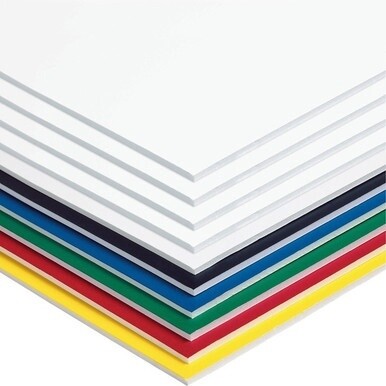 UCreate Foam Board - Craft, Classroom - 20&quot;Height x 30&quot;Width - 10 / Carton - Assorted - Polystyrene