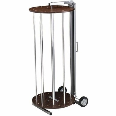Spectra ArtKraft Rotary Art Roll Rack - 48&quot; Roll Width Supported - Rotary, Mobile Unit, Powder Coated - Gray - Rubber - 1 Each
