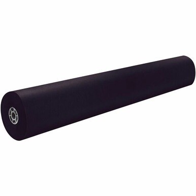 Rainbow Kraft Colored Kraft Duo-Finish Kraft Paper - ClassRoom Project - 36&quot;Width x 1000 ftLength - 1 / Roll - Black - Kraft
