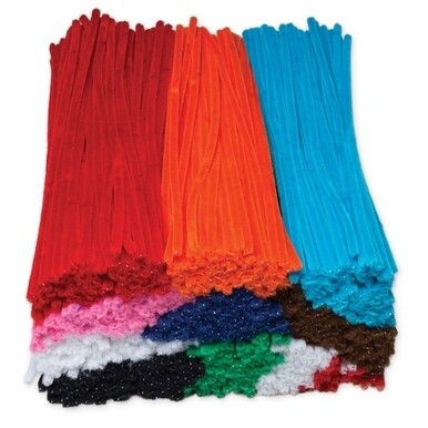 Creativity Street Jumbo Chenille Pipe Cleaner Stems - Craft, Classroom Activities - 1000 Piece(s) - 12&quot;Height x 0.2&quot;Diameter - 1000 / Box - Assorted - Polyester