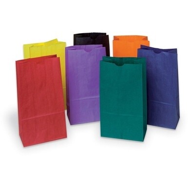 Creativity Street Kraft Bag - Art Project, Craft Project, Bag, Hat - 11&quot;Height x 6&quot;Width - 28 / Pack - Assorted - Kraft
