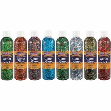 Creativity Street Classroom Size Glitter Chips - Craft, Classroom - 8 / Box - Assorted