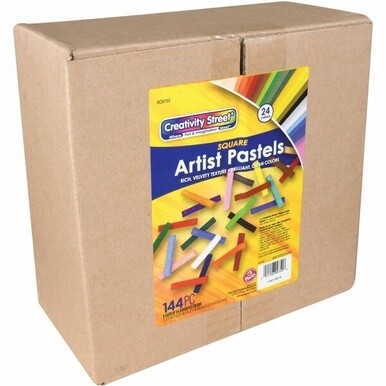 Creativity Street Creativity Street Square Artist Pastels - 0.4&quot; Length - Assorted - 144 / Set