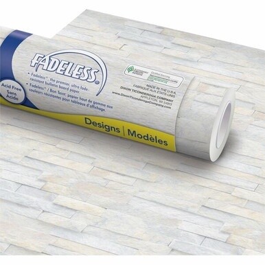 Fadeless Bulletin Board Paper Rolls - Art Room, Classroom, School, Home, Office, Decoration, Door, File Cabinet - 48&quot;Width x 50 ftLength - 1 Roll - Ledger Stone - Paper