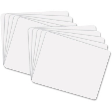 Creativity Street White Boards - 12&quot; (1 ft) Width x 9&quot; (0.8 ft) Height - White Melamine Surface - 10 / Pack
