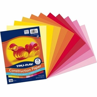 Tru-Ray Construction Paper - Construction, Art Project, Craft Project - 9&quot;Width x 12&quot;Length - 12 / Carton - Orange, Yellow, Electric Orange, Pink, Shocking Pink, Light Yellow, Pumpkin, Gold, Festive R