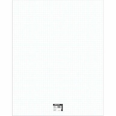 UCreate Ghostline Grid Poster Board - School, Home, Art, Office - 22&quot;Height x 28&quot;Width x 0.01&quot;Length - 25 / Carton - White