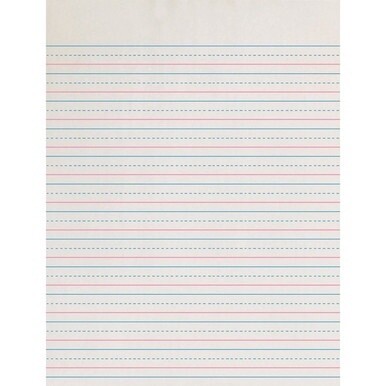 Zaner-Bloser Dotted Midline Newsprint Paper - Letter - 500 Sheets - 0.50&quot; Ruled - Letter - 8&quot; x 10 1/2&quot; - White Paper - 500 / Ream