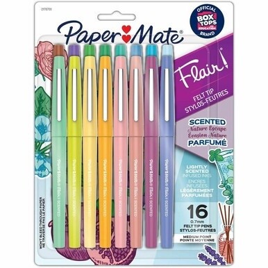 Paper Mate Flair Scented Pens - Medium Pen Point - 0.7 mm Pen Point Size - Assorted - Felt Tip - 16 / Pack