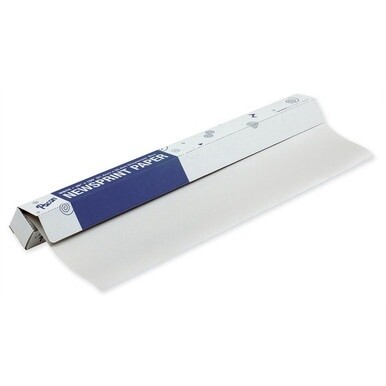 Rainbow Kraft Newsprint Paper Roll - Art - 36&quot;Width x 100 ftLength - 1 Roll - White