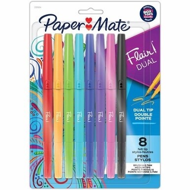 Paper Mate Flair Duo Pens - Medium Pen Point - 0.7 mm Pen Point Size - Assorted - 8 / Pack