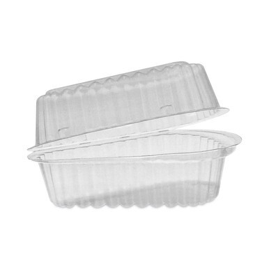 Hinged Lid Pie Wedge Container, 6&quot; Pie Wedge, 4.5 x 4.5 x 2.5, Clear, Plastic, 510/Carton