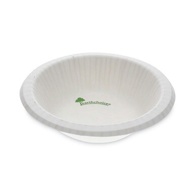 EarthChoice Pressware Compostable Dinnerware, Bowl, 12 oz, White, 750/Carton