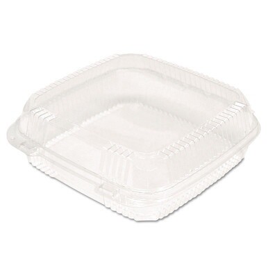 ClearView SmartLock Hinged Lid Container, 9.22 x 8.88 x 2.91, Clear, Plastic, 200/Carton