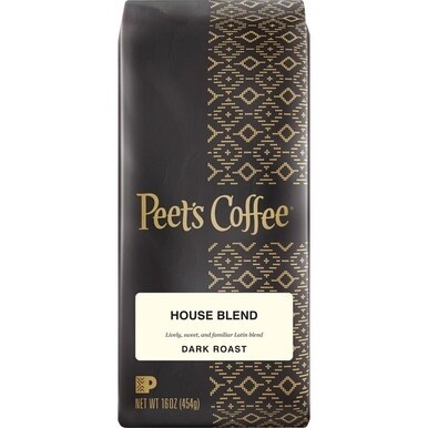 Peet&#39;s Coffee&amp;trade; Ground House Blend Coffee - Dark - 16 oz Per Bag - 1 Each