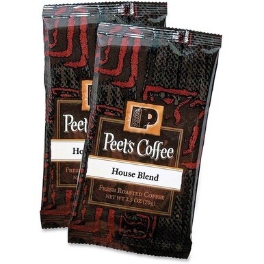 Peet&#39;s Coffee&amp;trade; House Blend Coffee - Medium - 2.5 oz Per Pack - 18 / Box