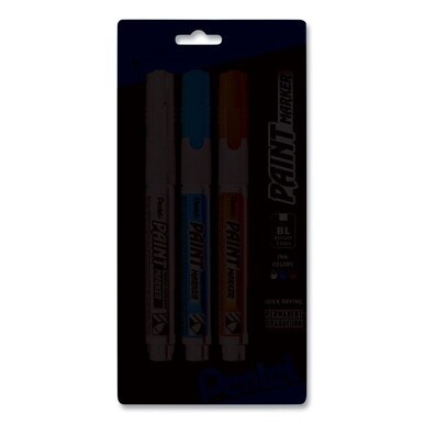 Opaque Bullet Tip Paint Markers, Medium Bullet Tip, Assorted Colors, 3/Pack