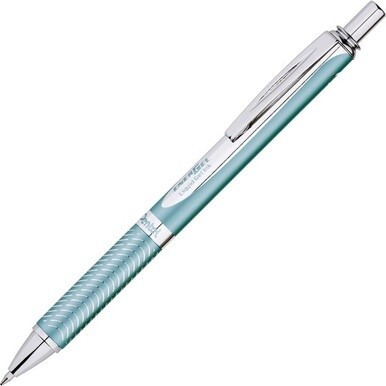 EnerGel EnerGel Alloy Retractable Gel Pens - Medium Pen Point - 0.7 mm Pen Point Size - Refillable - Retractable - Black Gel-based Ink - Aqua Marine Aluminum Alloy Barrel - Stainless Steel Tip - 1 Eac