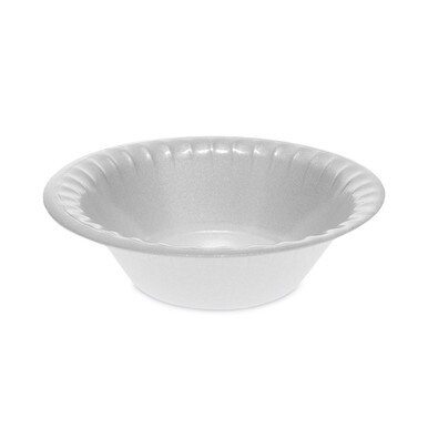 Placesetter Deluxe Laminated Foam Dinnerware, Bowl, 12 oz, 6&quot; dia, White, 1,000/Carton