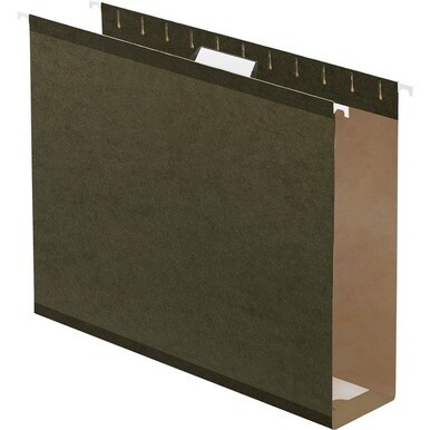 Pendaflex Letter Recycled Hanging Folder - 3&quot; Folder Capacity - 8 1/2&quot; x 11&quot; - Folder - Pressboard - Standard Green - 10% Recycled - 25 / Box