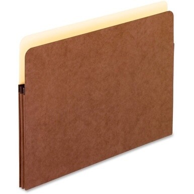 Pendaflex Letter Recycled Expanding File - 8 1/2&quot; x 11&quot; - 1 3/4&quot; Expansion - Manila, Tyvek, Red Fiber - 30% Recycled - 25 / Box