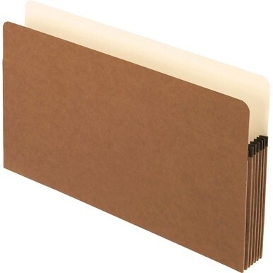 Pendaflex Legal Recycled File Pocket - 8 1/2&quot; x 14&quot; - 5 1/4&quot; Expansion - Redrope, Fiber - Red Fiber - 30% Recycled - 10 / Box