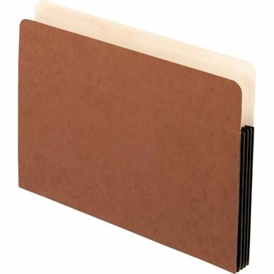Pendaflex Letter Recycled File Pocket - 8 1/2&quot; x 11&quot; - 3 1/2&quot; Expansion - Redrope, Fiber - Red Fiber - 30% Recycled - 10 / Box