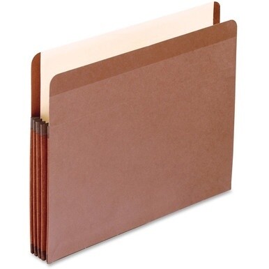 Pendaflex Letter Recycled Expanding File - 8 1/2&quot; x 11&quot; - 3 1/2&quot; Expansion - Red Fiber - Red Fiber - 10% Recycled - 10 / Box