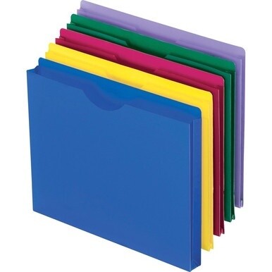 Pendaflex Letter File Jacket - 8 1/2&quot; x 11&quot; - 1&quot; Expansion - Poly - Assorted - 10 / Pack