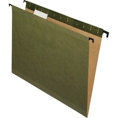 Pendaflex SureHook 1/5 Tab Cut Legal Recycled Hanging Folder - 8 1/2&quot; x 14&quot; - Green - 10% Recycled - 20 / Box