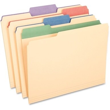 Pendaflex 1/3 Tab Cut Letter Recycled Top Tab File Folder - 8 1/2&quot; x 11&quot; - 225 Sheet Capacity - 3/4&quot; Expansion - Assorted - 10% Recycled - 50 / Box