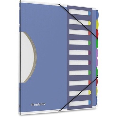 Pendaflex PileSmart Project Sorter - 10 x Divider(s) - 10 Tab(s) - 8.5&quot; Divider Width x 11&quot; Divider Length - Letter - Multicolor Divider - Elastic Closure, Moisture Resistant - 1 Each