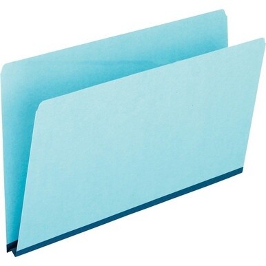 Pendaflex Legal Recycled Top Tab File Folder - 8 1/2&quot; x 14&quot; - 1&quot; Expansion - Tyvek, Pressboard - Blue - 65% Recycled - 25 / Box